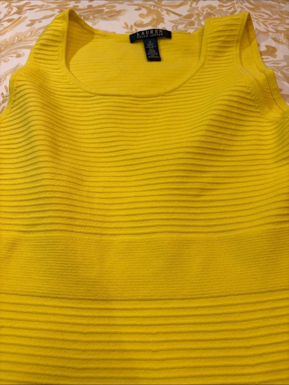 Lauren Ralph Lauren Bright Yellow Sleeveless Sheath Dress - Picture 5 of 6